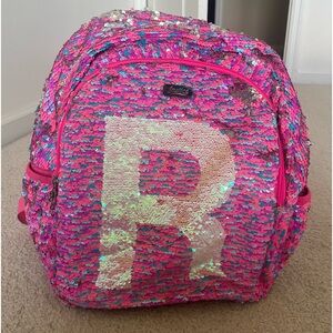 justice girl’s initial backpack
